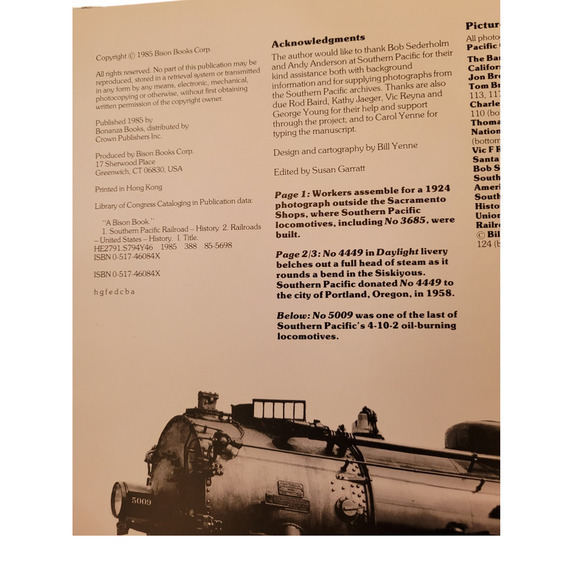 Southern Pacific‎ 1985 and North American Railroads 1986 by Bill Yenne Books - Picture 7 of 16